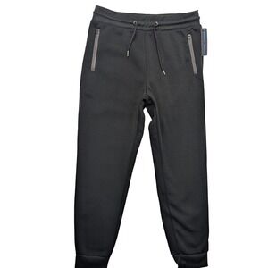 NWT Pure Champ Mens Joggers Fleece Sweatpants Large Black MFJ-300 Zip Pockets